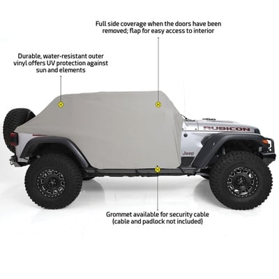 Water-Resistant Cab Cover with Door Flaps (Gray) – 1071 view 5