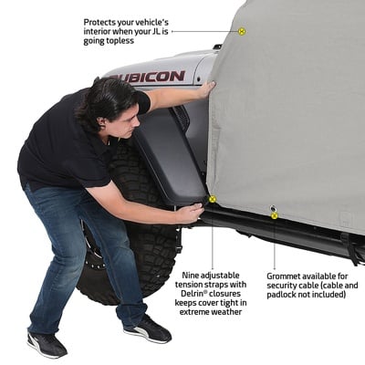 Water-Resistant Cab Cover with Door Flaps (Gray) – 1071 view 4