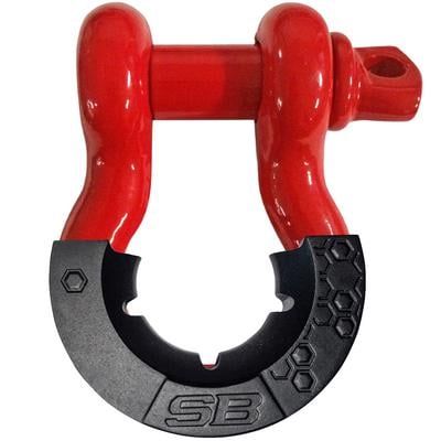 Smittybilt 3/4-inch D-Ring Shackle with Isolator (Red) – 23047R view 1