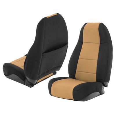 Smittybilt Neoprene Front and Rear Seat Cover Kit (Black/Tan) – 471025 view 2