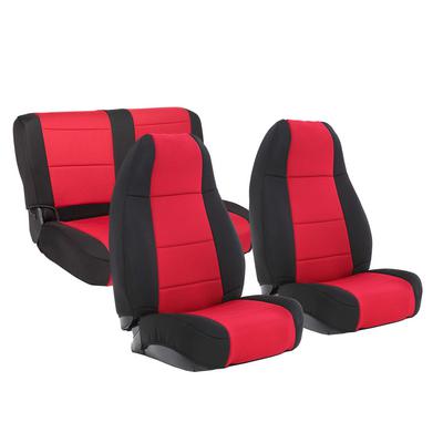 Smittybilt Neoprene Front and Rear Seat Cover Kit (Black/Red) – 471130 view 1