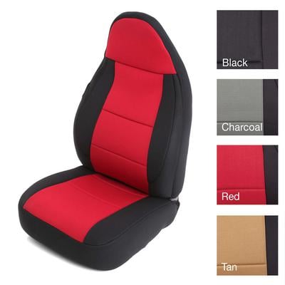Smittybilt Neoprene Front and Rear Seat Cover Kit (Black/Red) – 471230 view 2