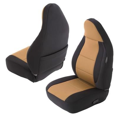 Smittybilt Neoprene Front and Rear Seat Cover Kit (Black/Tan) – 471325 view 2