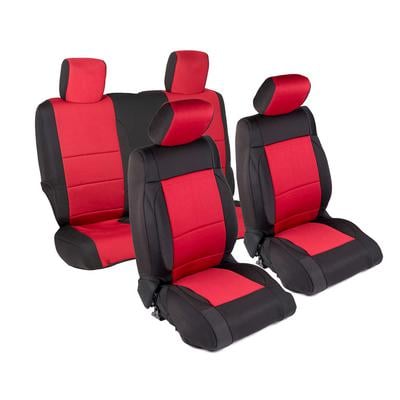 Smittybilt Neoprene Front and Rear Seat Cover Kit (Black/Red) – 471430 view 1