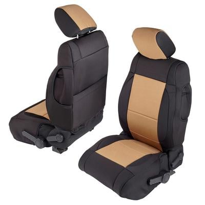 Neoprene Front and Rear Seat Cover Kit (Black/Tan) – 471825 view 8