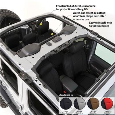 Neoprene Front and Rear Seat Cover Kit (Black) – 472201 view 5