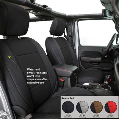 Neoprene Front and Rear Seat Cover Kit (Black) – 472101 view 8