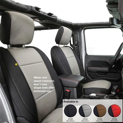 Neoprene Front and Rear Seat Cover Kit (Black/Gray) – 472222 view 9