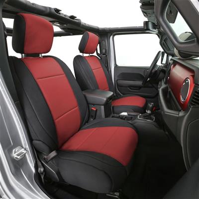 Smittybilt Neoprene Front and Rear Seat Cover Kit (Black/Red) – 472230 view 1