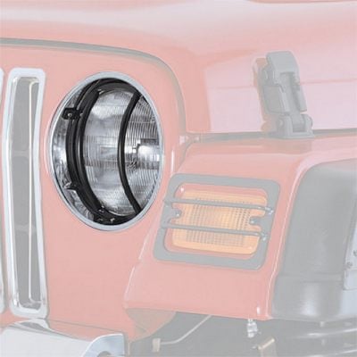 Smittybilt Euro Light Headlight Covers, Black – 5660 view 4