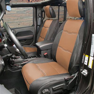 Smittybilt GEN2 Neoprene Front and Rear Seat Cover Kit (Black/Tan) – 577125 view 1