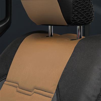 Smittybilt GEN2 Neoprene Front and Rear Seat Cover Kit (Black/Tan) – 577125 view 5
