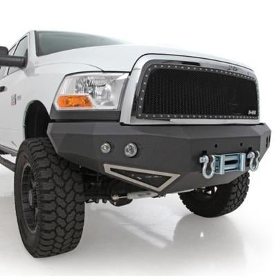 Smittybilt M1 Dodge Truck Winch Mount Front Bumper with D-ring Mounts and Light Kit (Black) – 612800 view 1