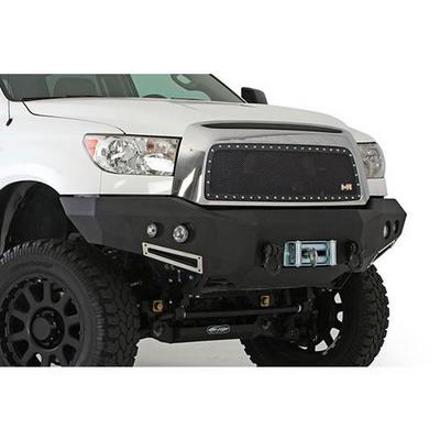Smittybilt M1 Dodge Truck Winch Mount Front Bumper with D-ring Mounts and Light Kit (Black) – 612800 view 2
