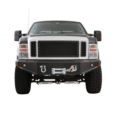 M1 Ford Superduty Winch Mount Front Bumper with D-ring Mounts and Light Kit (Black) – 612830 view 2