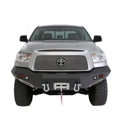 Smittybilt M1 Toyota Tundra Winch Mount Front Bumper with D-ring Mounts and Light Kit – 612840 view 1
