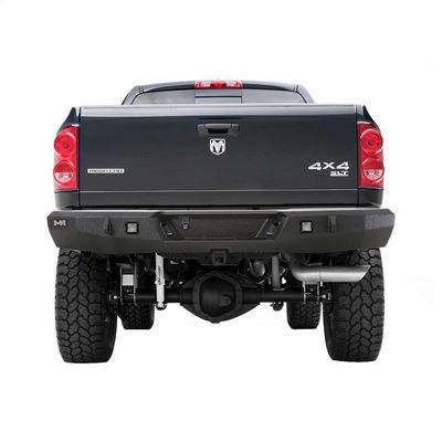 Smittybilt M1 Dodge Ram Rear Bumper with D-ring Mounts and Additional Rear Lights Included (Black) – 614800 view 4