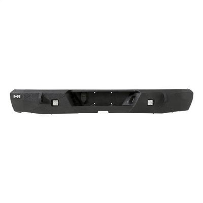 Smittybilt M1 Dodge Ram Rear Bumper with D-ring Mounts and Additional Rear Lights Included (Black) – 614802 view 1
