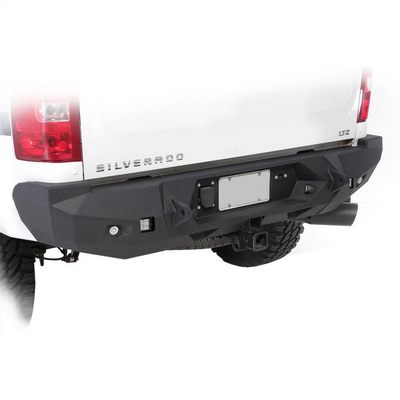Smittybilt M1 Chevy Rear Bumper with D-ring Mounts and Additional Rear Lights Included (Black) – 614820 view 4