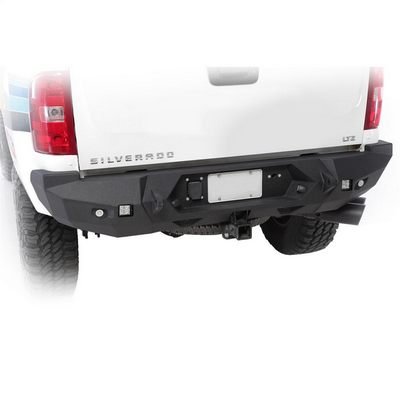 Smittybilt M1 Chevy Rear Bumper with D-ring Mounts and Additional Rear Lights Included (Black) – 614820 view 6