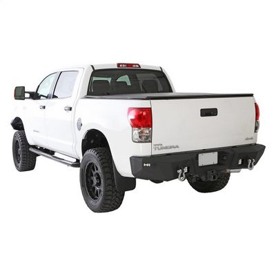 Smittybilt M1 Toyota Tundra Rear Bumper with D-ring Mounts and Additional Rear Lights Included (Black) – 614840 view 4