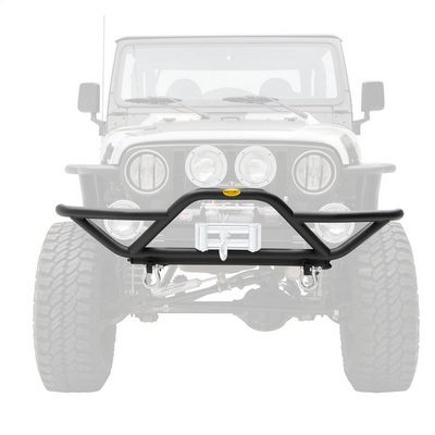 SRC Front Grille Guard Bumper with D-ring Mounts (Black) – 76721 view 3