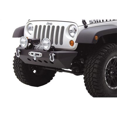 Smittybilt SRC Classic Rock Crawler Front Bumper with Winch Plate and D-ring Mounts (Black) – 76743 view 14
