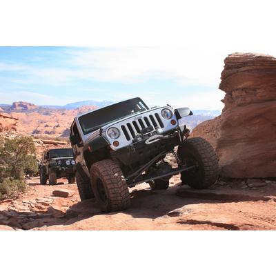 SRC Classic Rock Crawler Front Bumper with Winch Plate and D-ring Mounts (Black) – 76743 view 4