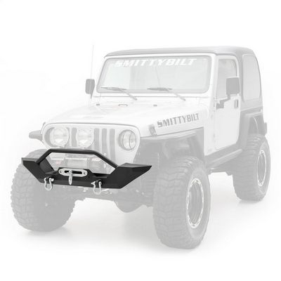 XRC Rock Crawler Winch Front Bumper with Grille Guard and D-ring Mounts (Black) – 76800 view 2