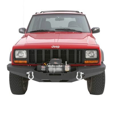 Smittybilt XRC Rock Crawler Winch Front Bumper with D-ring Mounts (Black) – 76810 view 4