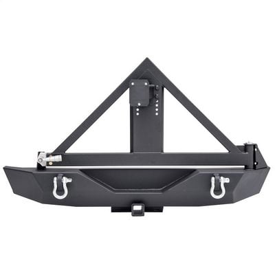 Smittybilt XRC Gen 1 Rear Bumper with Hitch and Tire Carrier (Black) – 76856 view 1
