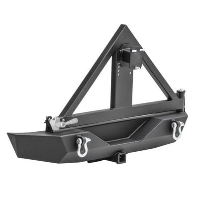 Smittybilt XRC Gen 1 Rear Bumper with Hitch and Tire Carrier (Black) – 76856 view 12
