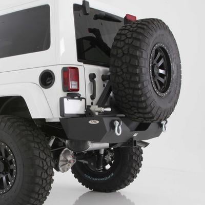 Smittybilt XRC Gen 1 Rear Bumper with Hitch and Tire Carrier (Black) – 76856 view 9