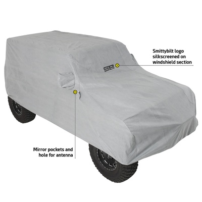 Smittybilt Full Climate Jeep Cover (Gray) – 845 view 6