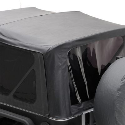 Replacement Soft Top with Tinted Windows and No Upper Doors (Black Diamond) – 9070235 view 6