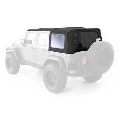 Smittybilt Premium Replacement Soft Top with Tinted Windows and No Upper Doors (ProT3k Black) – 9084235 view 2