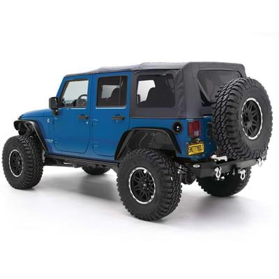 Smittybilt Replacement Soft Top with Tinted Windows and No Upper Doors (Black Diamond) – 9085235 view 1