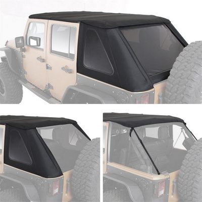 Bowless Combo Top with Tinted Windows with No Upper Doors (Black) – 9087235 view 8