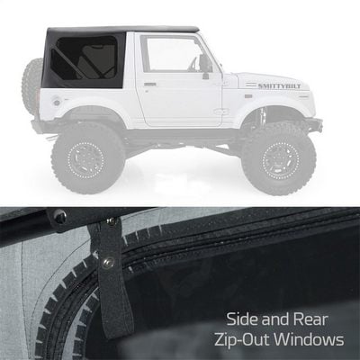 Smittybilt Replacement Soft Top with Tinted Windows (Black Denim) – 98515 view 2