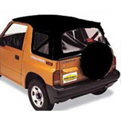 Smittybilt Replacement Soft Top with Clear Windows and No Upper Doors (Black Denim) – 98715 view 1