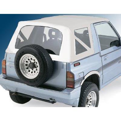 Replacement Soft Top with Clear Windows and No Upper Doors (White) – 98752 view 1