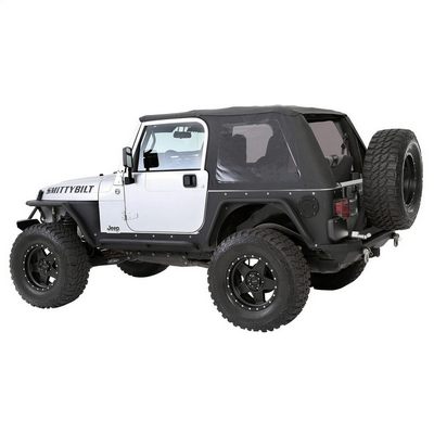 Smittybilt Bowless Combo Top With Tinted Windows and No Upper Doors (Black Diamond) – 9973235 view 9