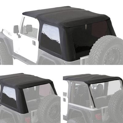 Smittybilt Bowless Combo Top With Tinted Windows and No Upper Doors (Black Diamond) – 9973235 view 6