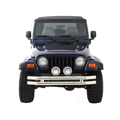 Tubular Jeep Front Bumper (Black) – JB44-FNT view 2