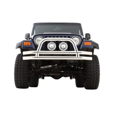 Smittybilt 3″ Front Tube Bumper with Hoop (Stainless Steel) – JB48-FS view 3
